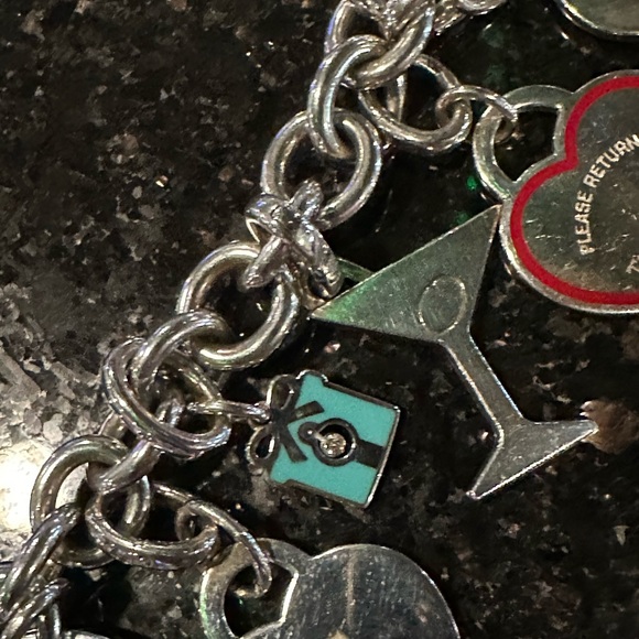 Tiffany & Co. Sterling Silver Charm Bracelet - with 6 charms - Picture 14 of 15